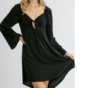Umgee Black Long Sleeve Dress - S